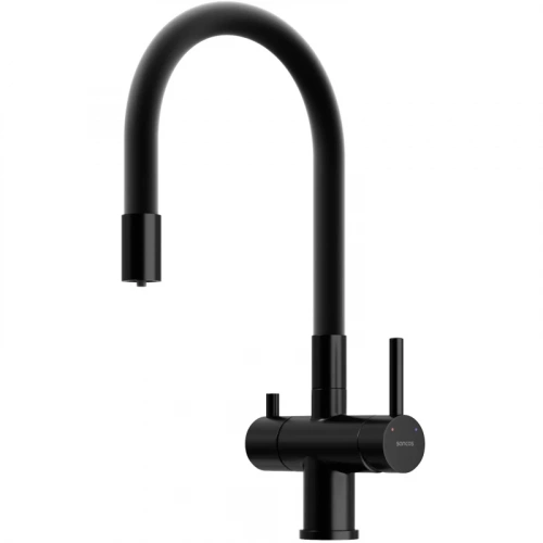 картинка Смеситель для кухни с подключением к фильтру Sancos Lucia SC4004MB от магазина Сантехстрой