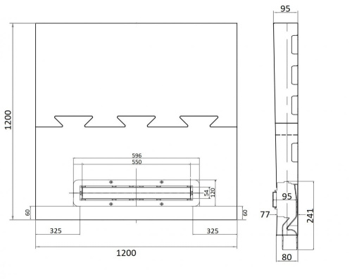 картинка Душевой поддон Pestan под плитку Confluo Board UNI 900 со встроенный лотком Frameless Line 550 (40007821) от магазина Сантехстрой