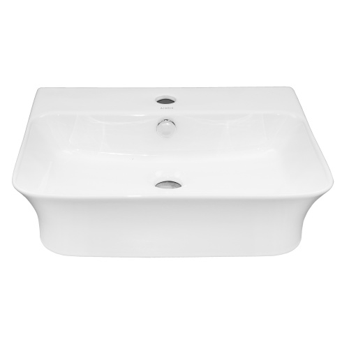 картинка Раковина накладная Azario 485х410х125 прямоугольная, белый глянец (AZ-2258) от магазина Сантехстрой