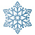 картинка Елочная фигура Снежинка Снегурочка,  81 см,  цвет голубой от магазина Сантехстрой