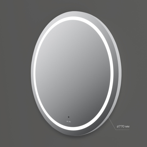 картинка M85AMOX0801WG Универсальное зеркало с контурной LED-подсветкой, ИК- сенсором, круглое, 80 см от магазина Сантехстрой