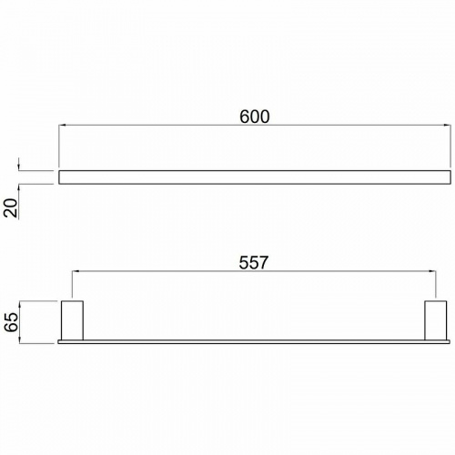 картинка Полотенцедержатель Allen Brau Infinity 6.21011-31 Черный матовый от магазина Сантехстрой