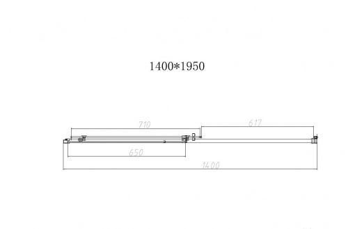 картинка Душевая дверь Slim-N VDS-4SN140CGB, 1400, черный, стекло тонированное от магазина Сантехстрой