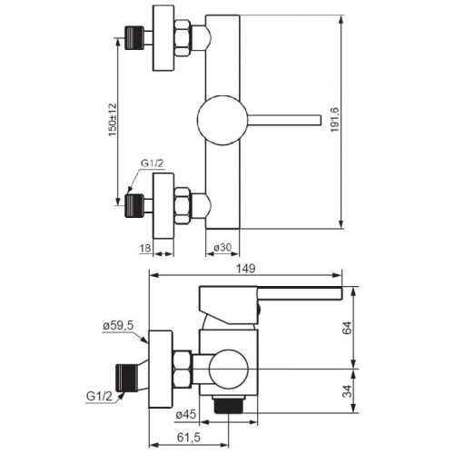 фото 362000000 scandinavian pure, смеситель для душа, хром