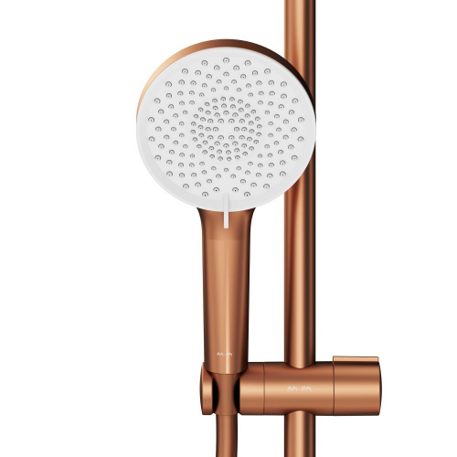 картинка F0785A444 X-Joy, душ.система:  см-ль д/душа с ТМС, душ.штанга,верхний душ 220мм, ручн душ, роз.золо от магазина Сантехстрой