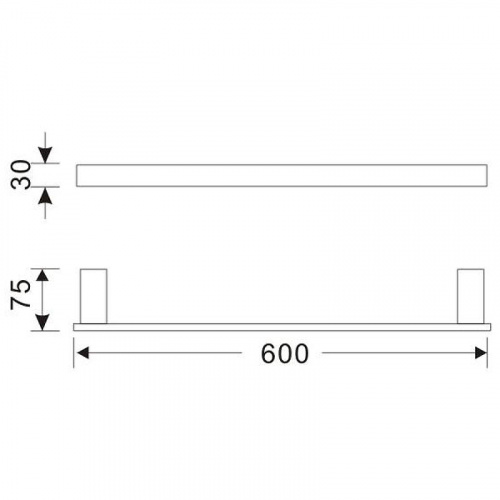 картинка Полотенцедержатель Orans P-7204 7204000 Черный матовый от магазина Сантехстрой