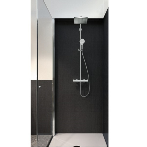 картинка Душевая колонна Hansgrohe Crometta E внешнего монтажа с термостатом 120,1 см с верхней лейкой 24х24 см (27281000) от магазина Сантехстрой