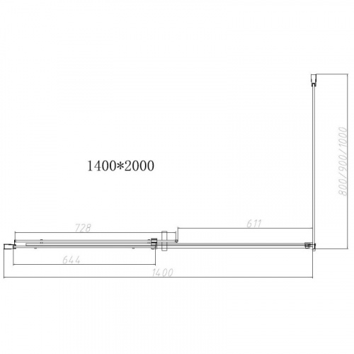 картинка Душевой уголок Vincea vsr-4d1014clb от магазина Сантехстрой