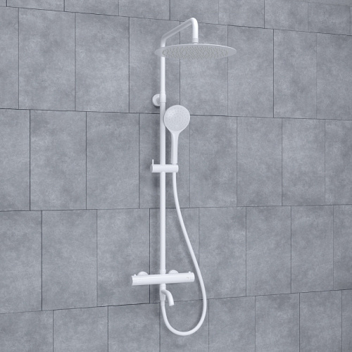 картинка Душевая система WasserKRAFT A188.161.155.WM Thermo с термостатом Белый матовый от магазина Сантехстрой