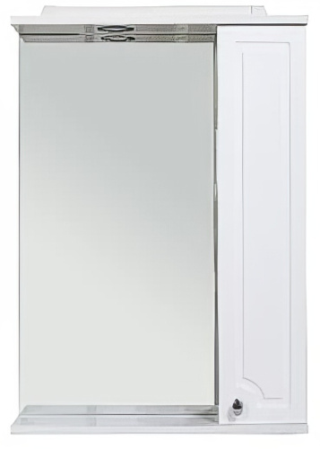 картинка CRETE 60 Белый глянец Зеркало со шкафчиком от магазина Сантехстрой