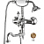 изображение смеситель для ванны бронза, ручка белая cezares margot margot-vdfm2-02-bi