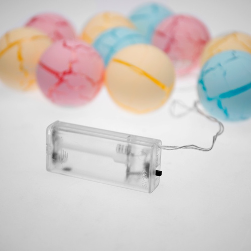 картинка Гирлянда светодиодная Карамельки 1.5 м,  прозрачный ПВХ,  10 LED,  теплый белый,  питание 2 х АА (батарейки не в комплекте) от магазина Сантехстрой