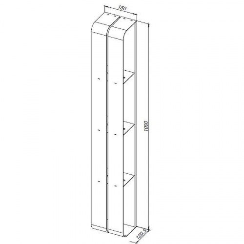картинка Металлическая полка Aquanet Магнум H 15х100 326460 Белая матовая от магазина Сантехстрой