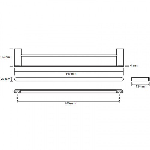 картинка Полотенцедержатель Bemeta Organic 157104051 двойной Хром от магазина Сантехстрой