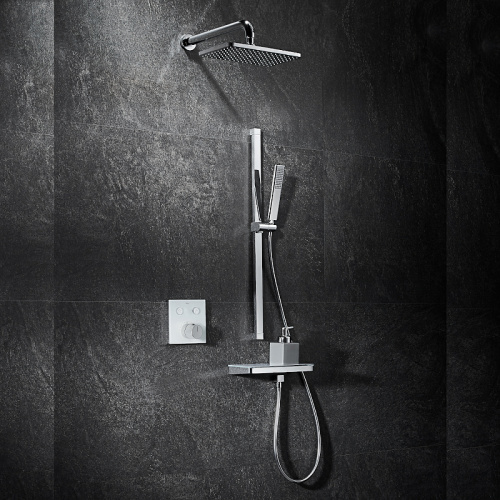 картинка Душевая система Black&White Universe U7766 7766U с термостатом Хром от магазина Сантехстрой