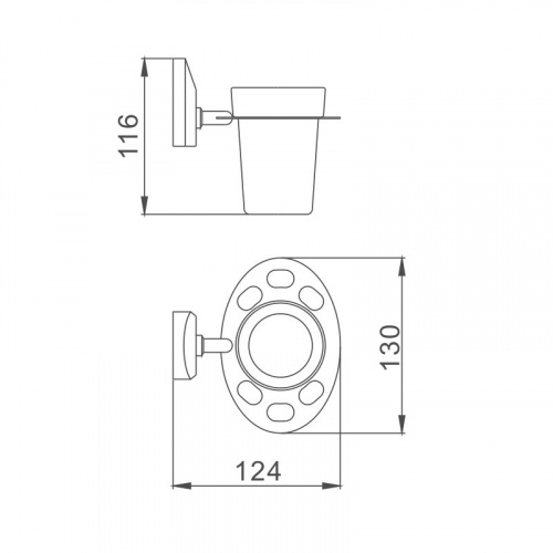 картинка Стакан для ванной комнаты Haiba хром (HB1606-1) от магазина Сантехстрой