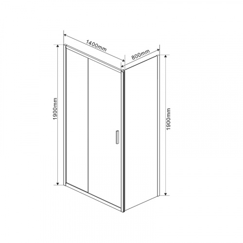 картинка Душевой уголок Vincea vsr-1g8014clb от магазина Сантехстрой