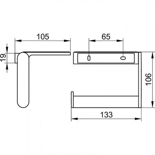 картинка Держатель туалетной бумаги Keuco Plan 14973 370000 с полкой Черный матовый от магазина Сантехстрой