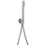 картинка CISAL Xion Душевой гарнитур:ручная лейка,шланг 150 см,вывод с держателем, цвет нержавеющая сталь от магазина Сантехстрой