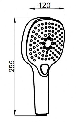 картинка Душевой набор AZARIO NEVO: душевая лейка, шланг, держатель, черный (AZ-157860124) от магазина Сантехстрой