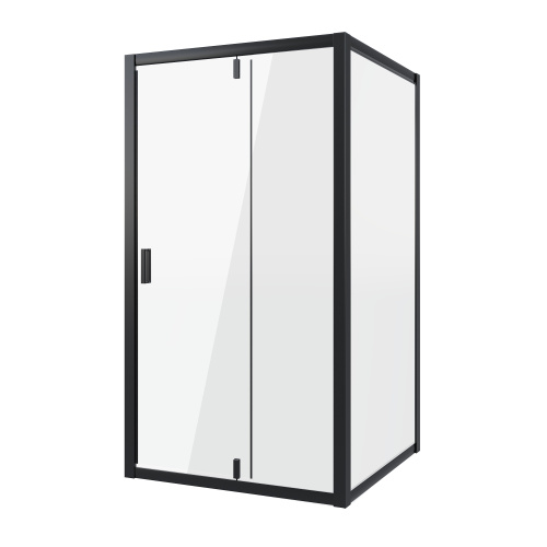 картинка Душевое ограждение Niagara Nova NG-83-10AB-A90B (100х90х195) прямоугольник,черный,дверь распашная,стекло прозрачное,2 места от магазина Сантехстрой
