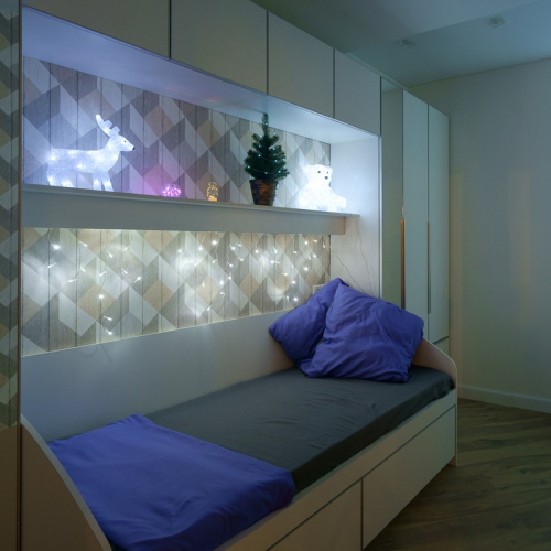 картинка Гирлянда Айсикл (бахрома) светодиодный,  1,8 х 0,5 м,  прозрачный провод,  230 В,  диоды белые от магазина Сантехстрой