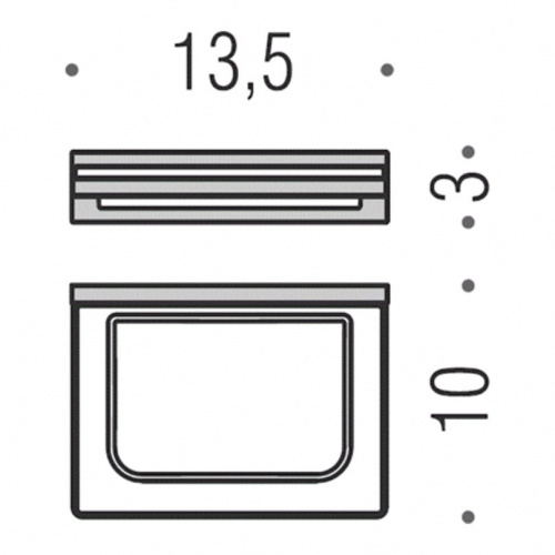 картинка Colombo Look Мыльница подвесная, цвет: хром/матовое стекло от магазина Сантехстрой
