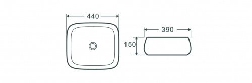 картинка Раковина накладная Terminus Сицилия 440х390х150 от магазина Сантехстрой