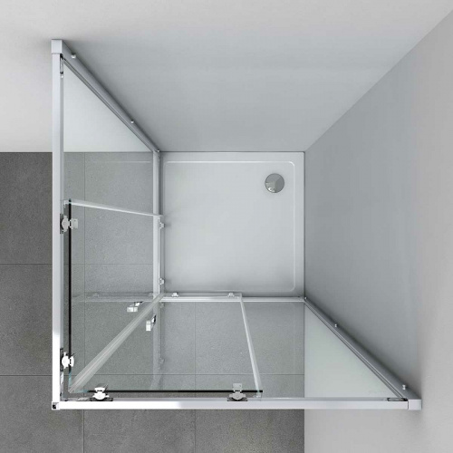 картинка Душевой уголок Vincea Alpha 80x80 VSS-3AL800CL профиль Хром стекло прозрачное от магазина Сантехстрой