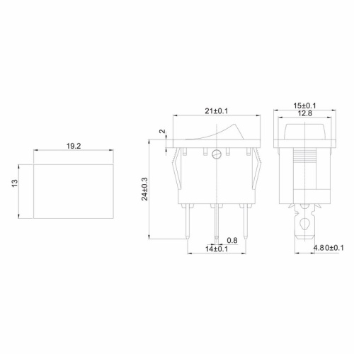 картинка Выключатель клавишный 12V 15А (3с) ON-OFF желтый с подсветкой Mini (RWB-206-1, SC-768) REXANT от магазина Сантехстрой