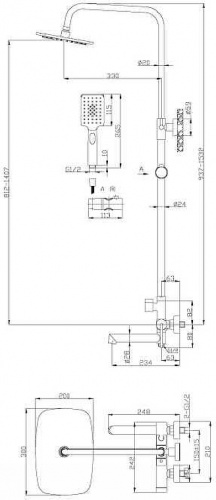 картинка Душевая система BelBagno Acqua-VSCM-CRM от магазина Сантехстрой