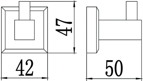 картинка Крючок одинарный Savol 95 (S-009553) от магазина Сантехстрой