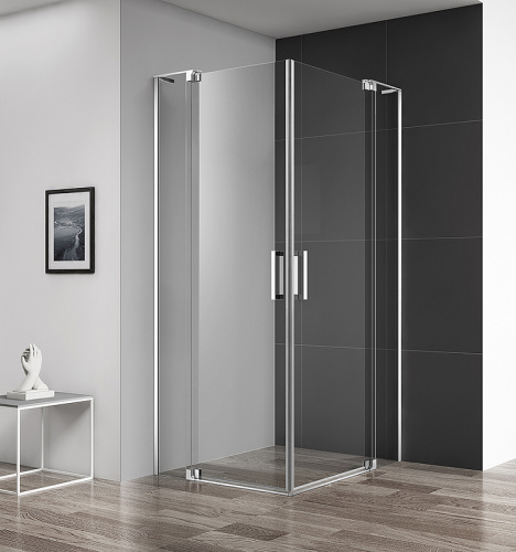 картинка Душевой уголок Cezares Slider 110x80 SLIDER-AH-2-70/80-100/110-C-Cr профиль Хром стекло прозрачное от магазина Сантехстрой