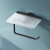 картинка Держатель туалетной бумаги AM.PM X-Joy A85A341522 с полкой Черный матовый от магазина Сантехстрой