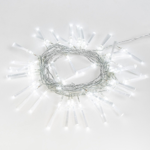 картинка Гирлянда светодиодная Кисточки 48 LED БЕЛЫЕ 5 метров от магазина Сантехстрой