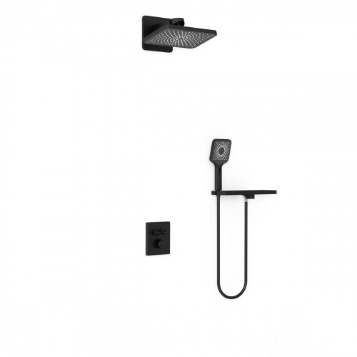 картинка Душевой комплект Inspire VSFW-3I21MT4RMB встраиваемый, термостатический, двухрежимный, черный от магазина Сантехстрой