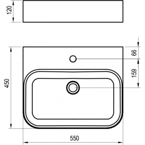 картинка Раковина 55х45 см Ravak Ceramic Slim Wall R XJX01155006 от магазина Сантехстрой