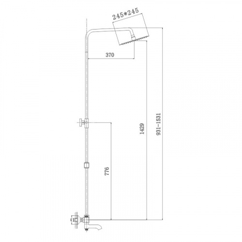 картинка Душевая система с термостатом Haiba (HB2422) от магазина Сантехстрой
