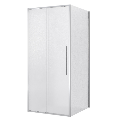 картинка Душевое ограждение Niagara Nova NG-65-11CH-CH80-34 (110х80х195) прямоугольник,хром,дверь раздвижная,стекло шиншилла,2 места от магазина Сантехстрой