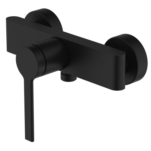 фото смеситель для душа azario vincente с ручным душем, керамический картридж, без излива, черный (az-vrz338326pa)