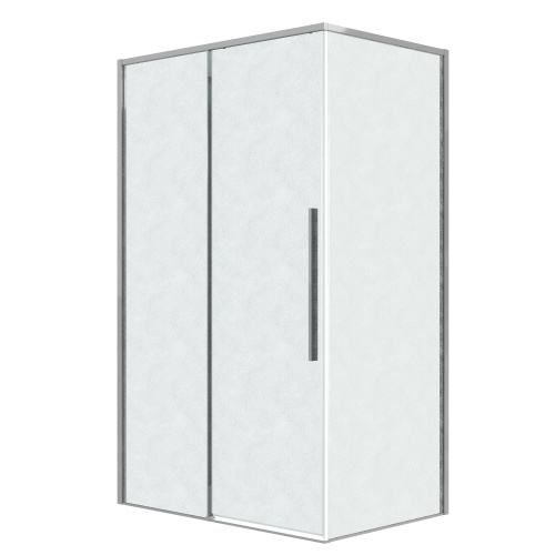 картинка Душевое ограждение Grossman Galaxy 100.K33.01.140.10.02-200.K33.01.90.10.02 (140х90х195) раздвижная(левая),хром,стекло шиншилла,2 места от магазина Сантехстрой