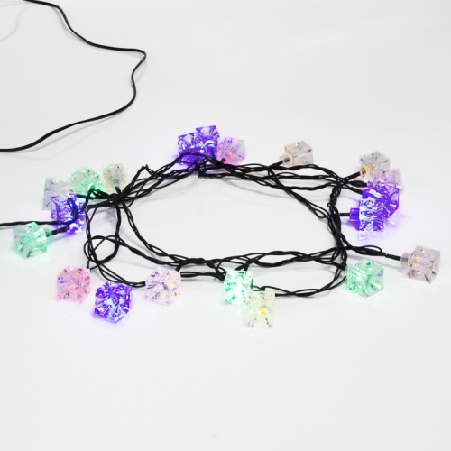 картинка Гирлянда светодиодная Кубики 20 LED МУЛЬТИКОЛОР 2,8 метра с контроллером от магазина Сантехстрой