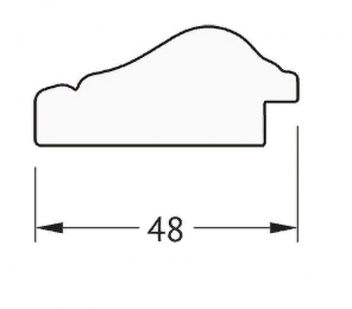 картинка Зеркало Evoform Definite 102х52 BY 1051 в багетной раме - Алебастр 48 мм от магазина Сантехстрой