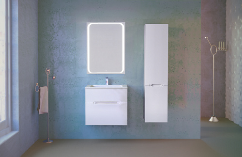 картинка Зеркало Jorno Modul 65 Mоl.02.60/W с подсветкой с сенсорным выключателем от магазина Сантехстрой