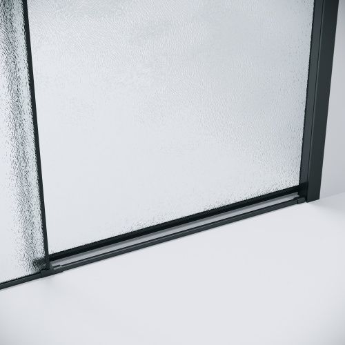 картинка Дверь в нишу 100.K33.05.120.21.02 Style (120*195) черный матовый, стекло шиншилла, 1 место от магазина Сантехстрой