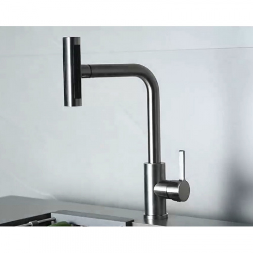 картинка Смеситель для кухни Zorg Steel Hammer SH 093 PVD GRAFIT графит от магазина Сантехстрой