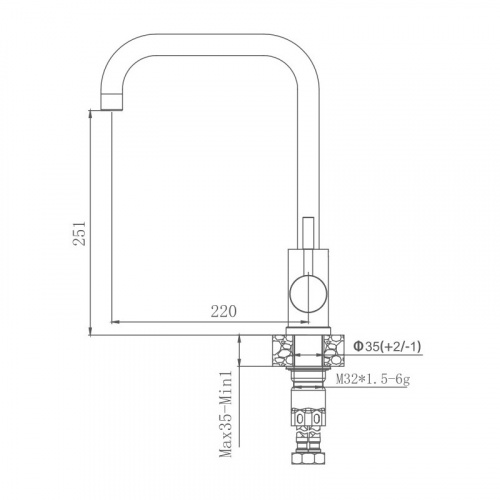 картинка Смеситель для кухни Haiba (HB71304-4) от магазина Сантехстрой