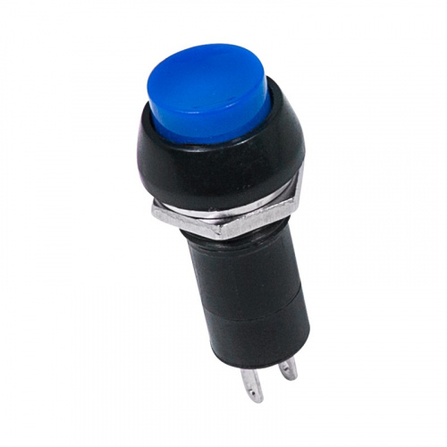 картинка Выключатель-кнопка 250V 1А (2с) ON-OFF синяя (PBS-11А)REXANT от магазина Сантехстрой