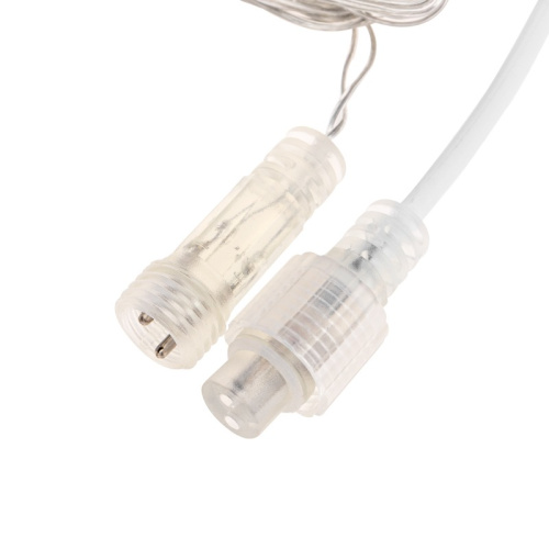 картинка Гирлянда Дождь светодиодный 2х3м,  эффект мерцания,  прозрачный провод,  IP44, 230В,  диоды ТЕПЛЫЕ БЕЛЫЕ,  300LED NEON-NIGHT от магазина Сантехстрой