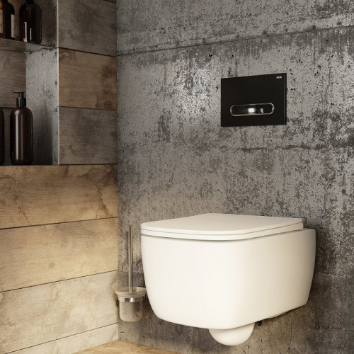 картинка Клавиша смыва IDDIS Unifix универсальная матовый черный 071 (UNI71MBi77) от магазина Сантехстрой